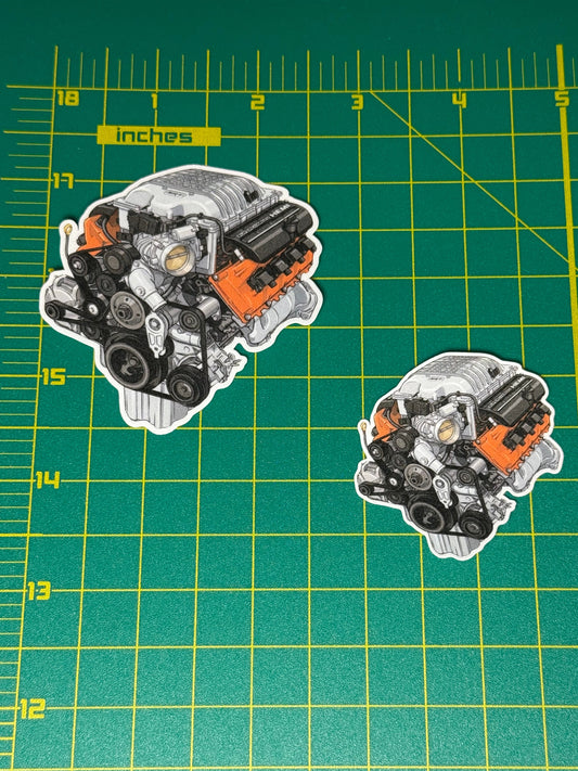 Hellcat 6.2L Supercharged HEMI Engine Sticker