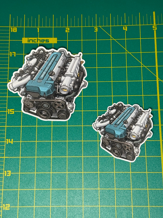 2JZ-GTE Twin Turbo Engine Sticker