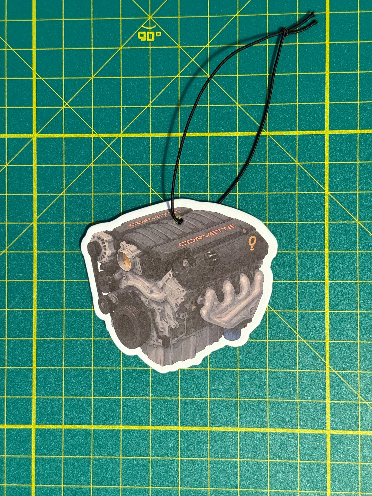 Chevy LT1 Gen 5 V8 Engine Custom Air Freshener – Premium Cologne Scent