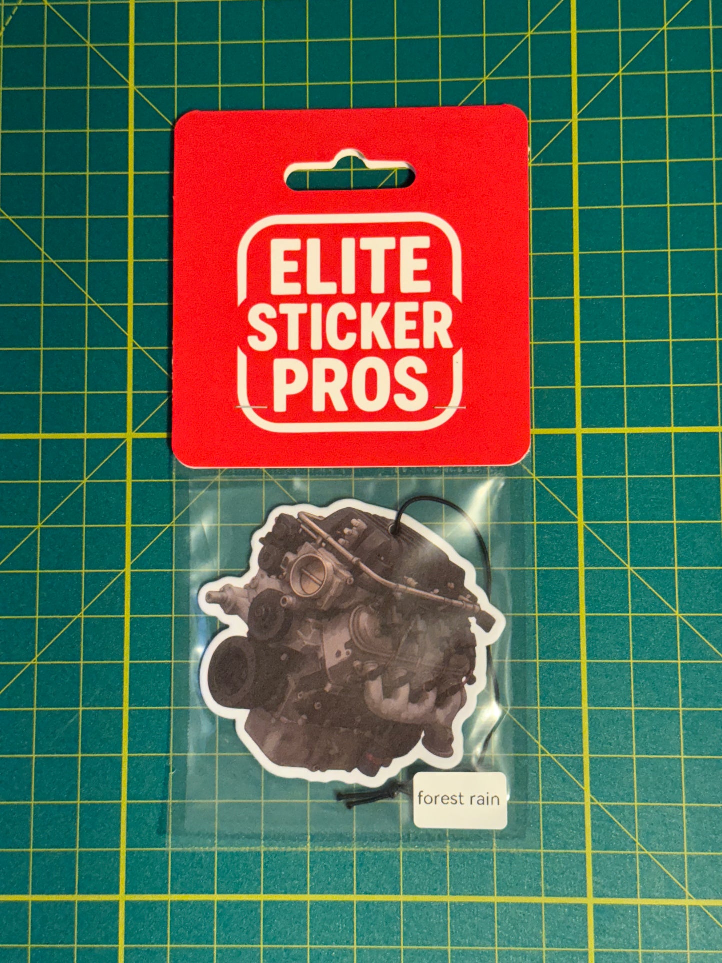Chevy LSA Supercharged V8 Engine Custom Air Freshener – Forest Rain Scent
