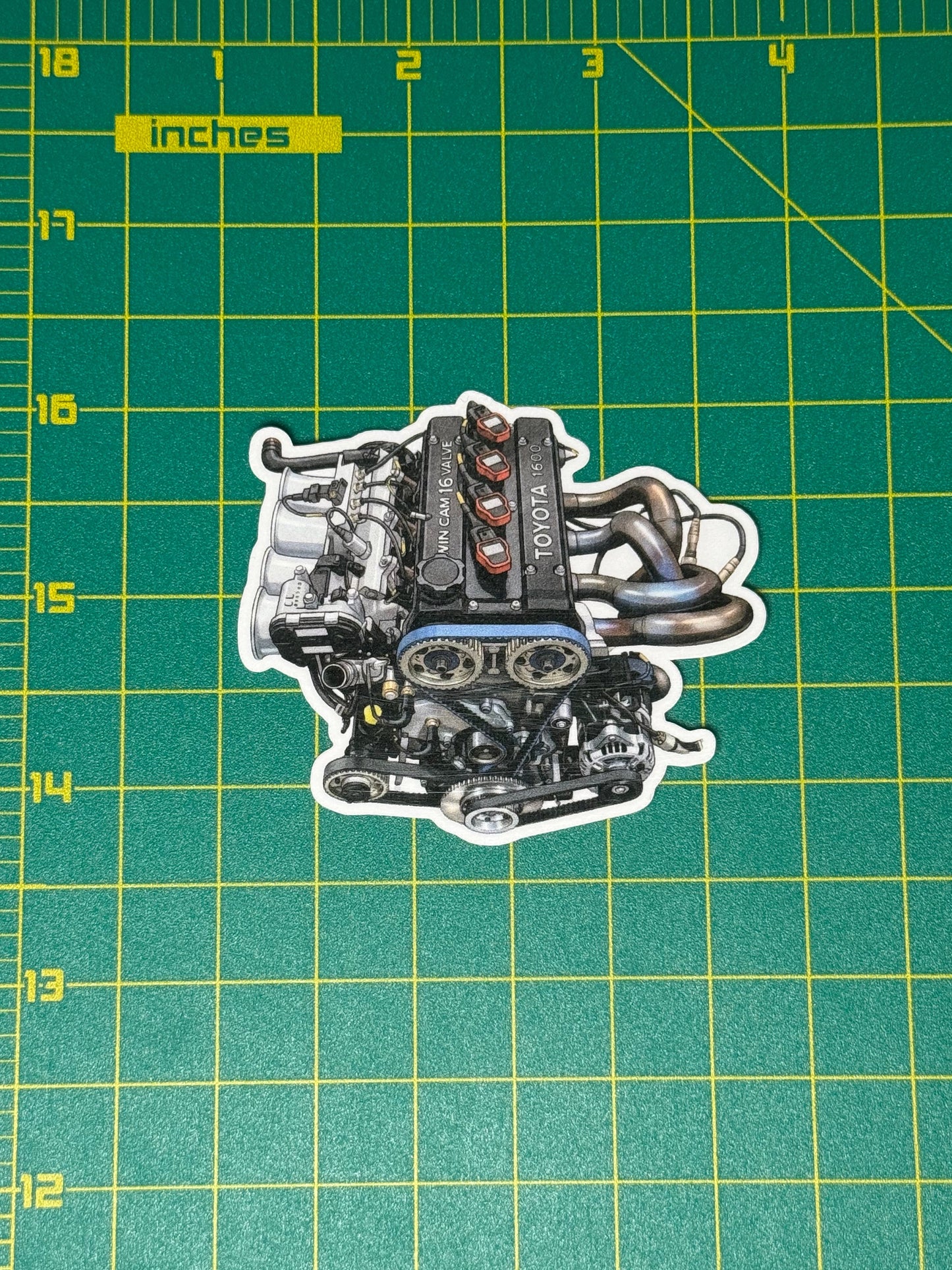 Toyota 4A-GE 16V Engine Sticker | AE86 Corolla GT-S & MR2 AW11 Decal