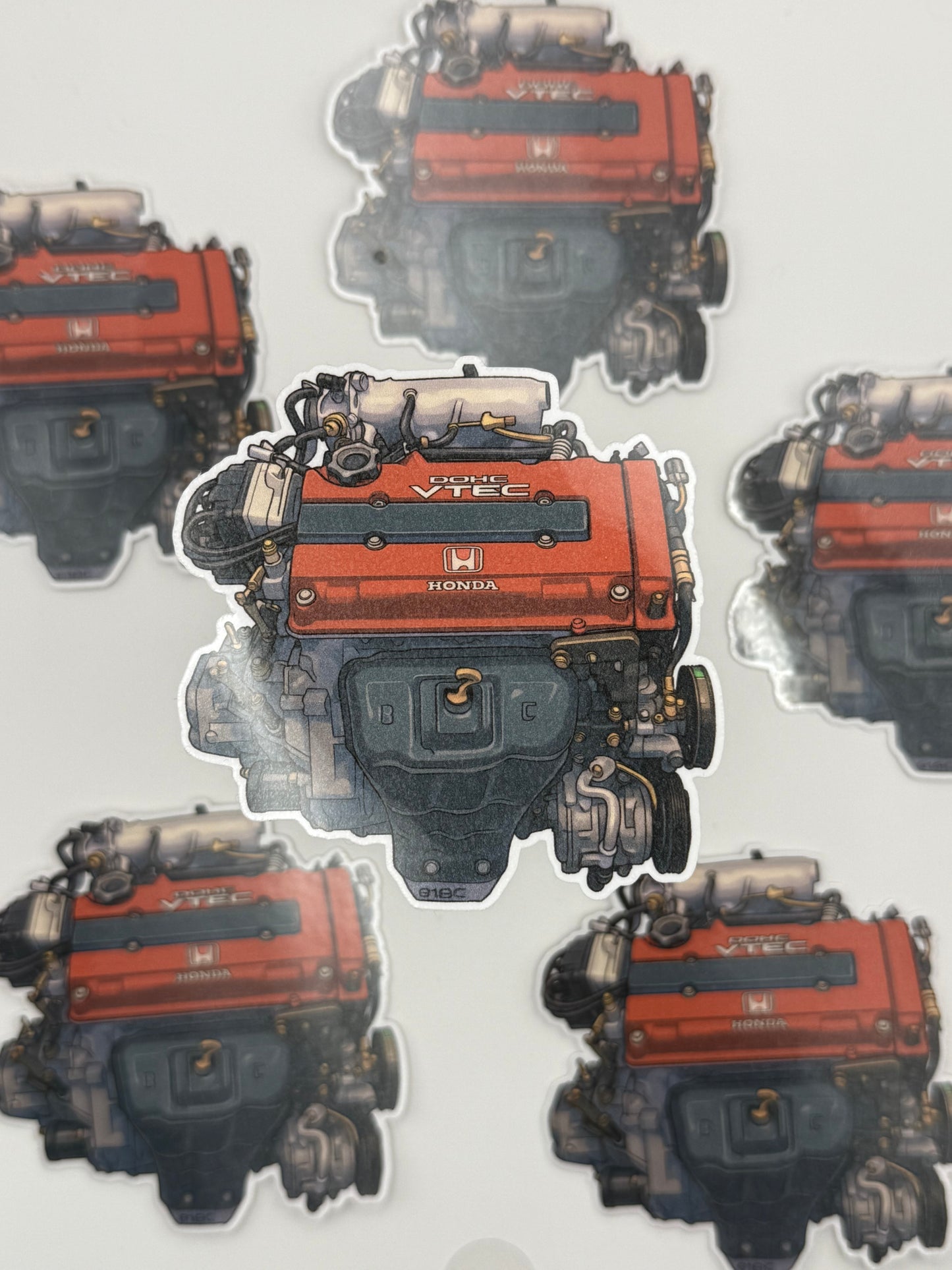 Honda B18C Type R Engine Sticker | Integra DC2 "Red Top" VTEC Decal