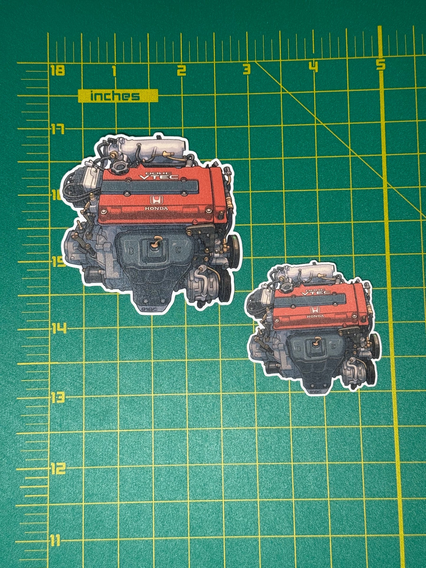 Honda B18C Type R Engine Sticker | Integra DC2 "Red Top" VTEC Decal