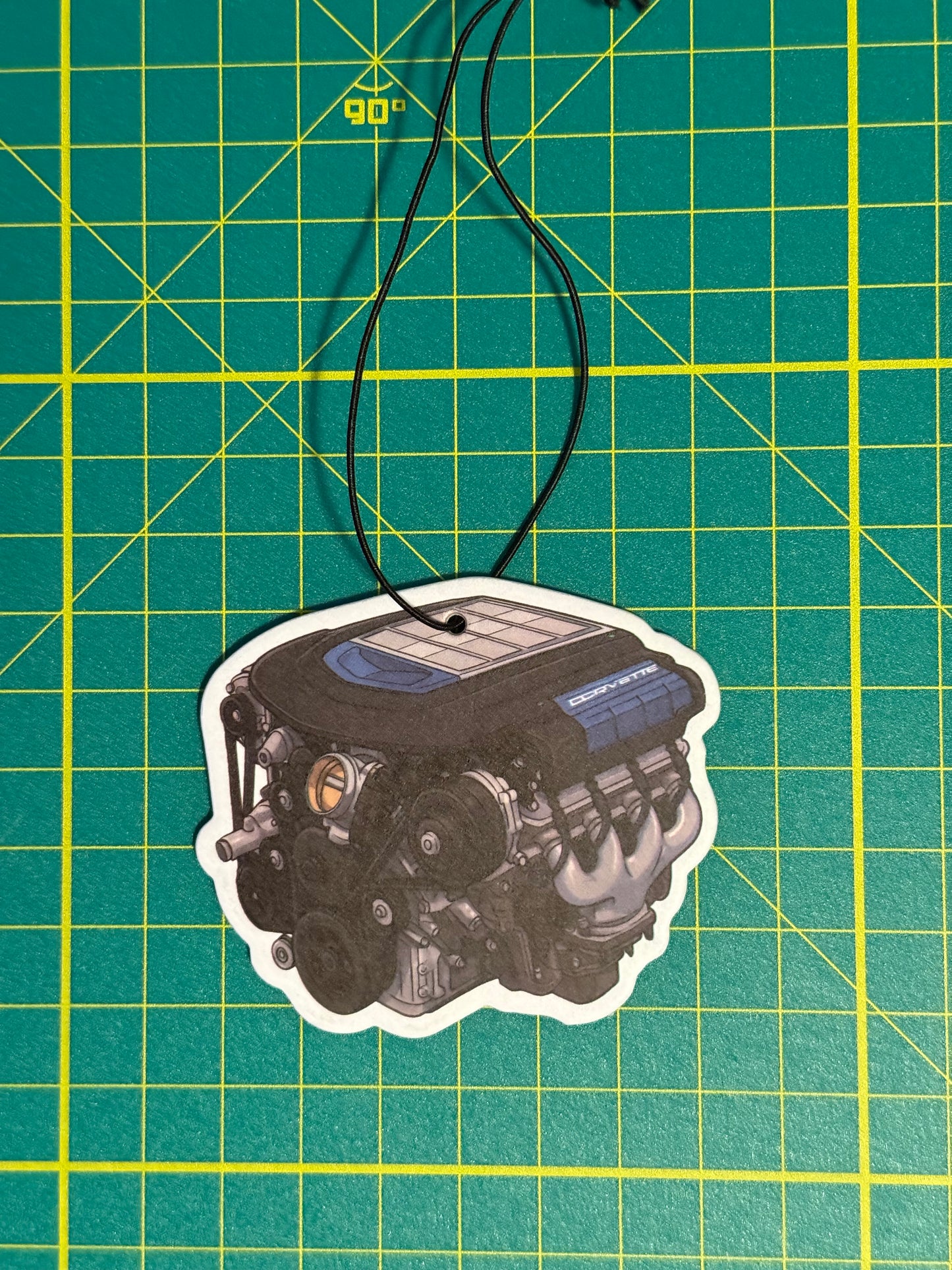 Chevy LS9 Supercharged V8 Engine Custom Air Freshener – Ocean Scent
