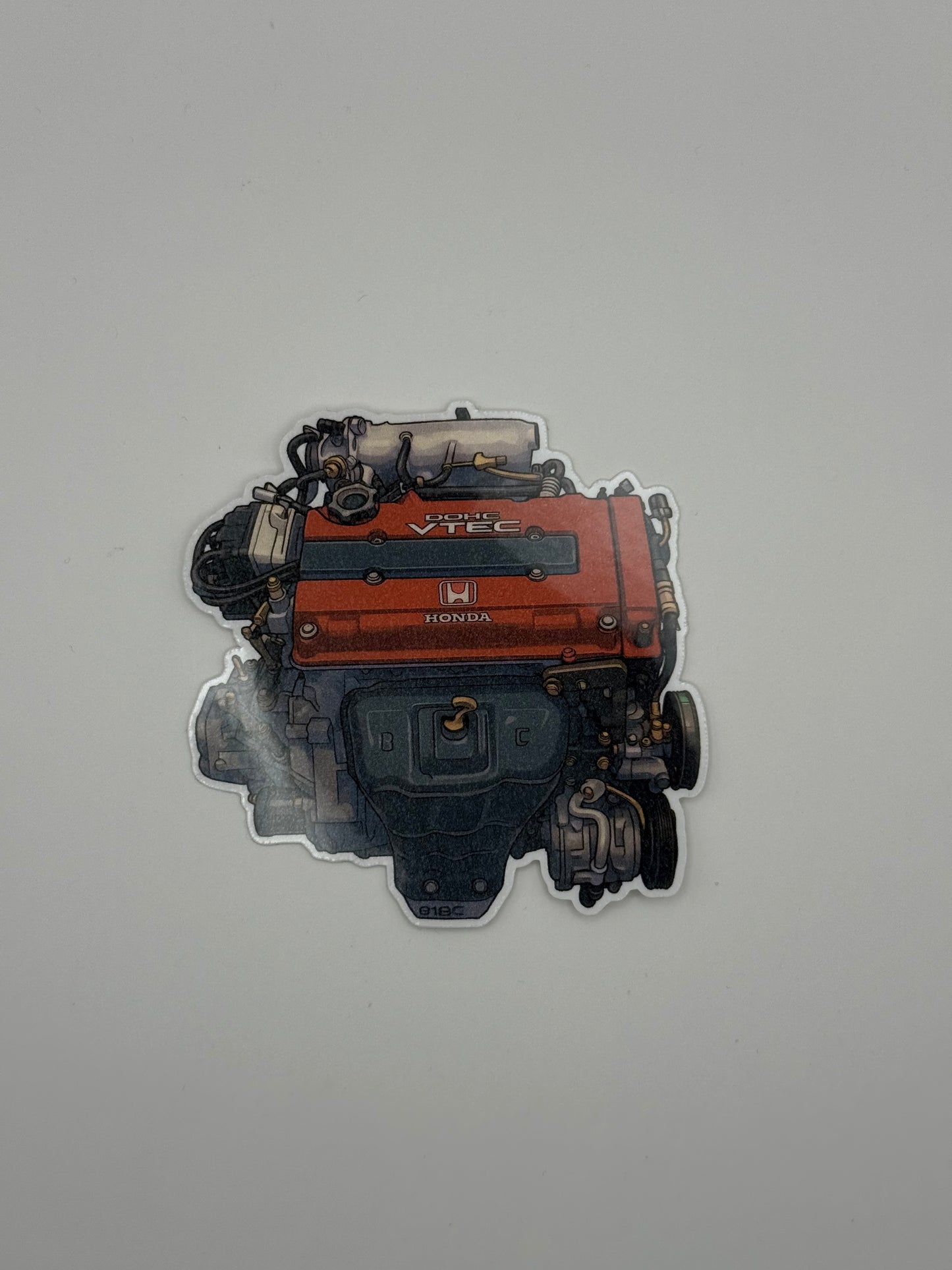 Honda B18C Type R Engine Sticker | Integra DC2 "Red Top" VTEC Decal