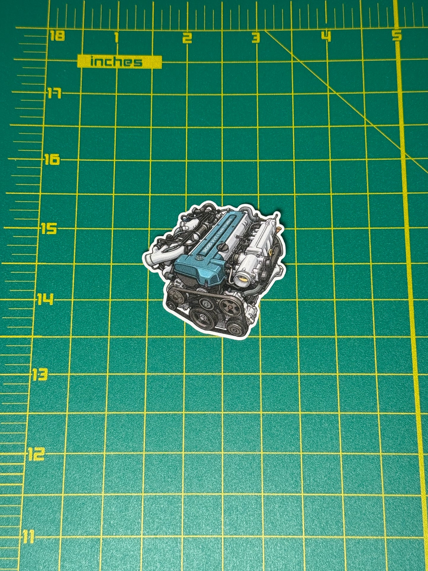 2JZ-GTE Twin Turbo Engine Sticker