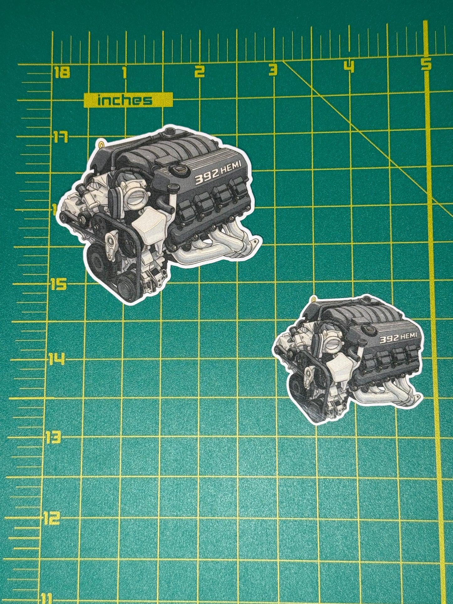 392 HEMI 6.4L V8 Engine Sticker