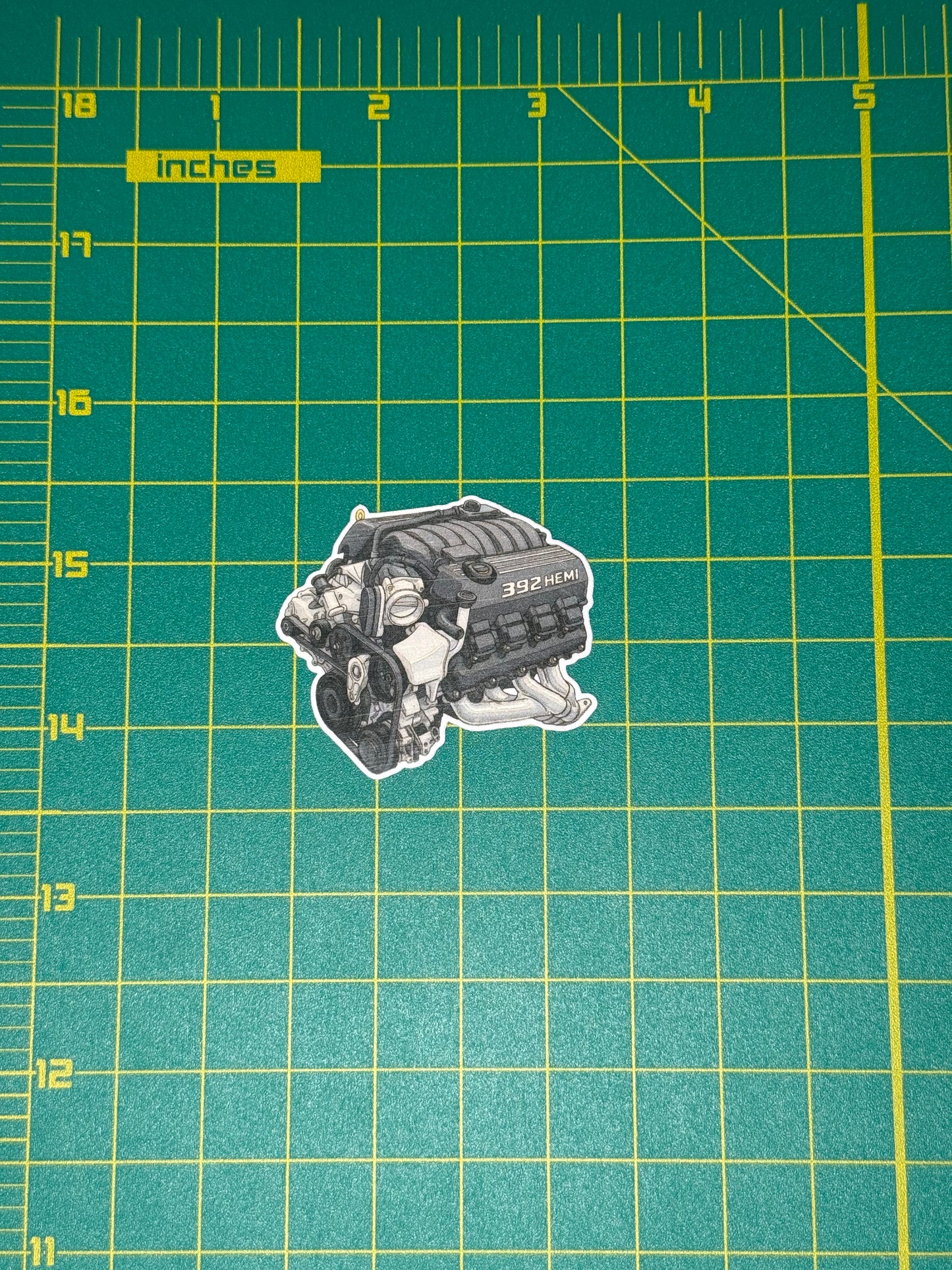 392 HEMI 6.4L V8 Engine Sticker
