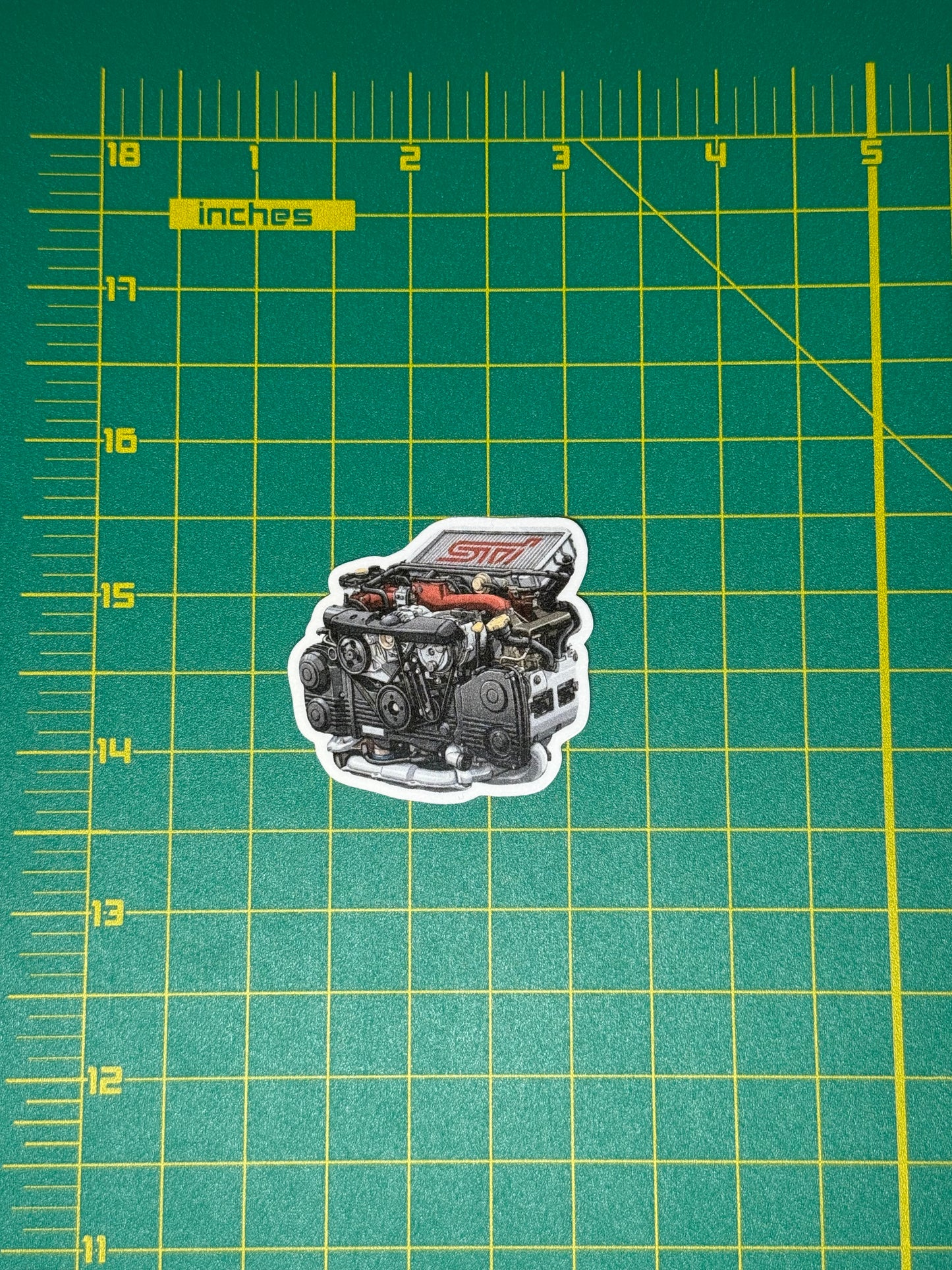 Subaru EJ20 / EJ25 STI Boxer Engine Sticker | WRX STI Impreza Red Top Decal