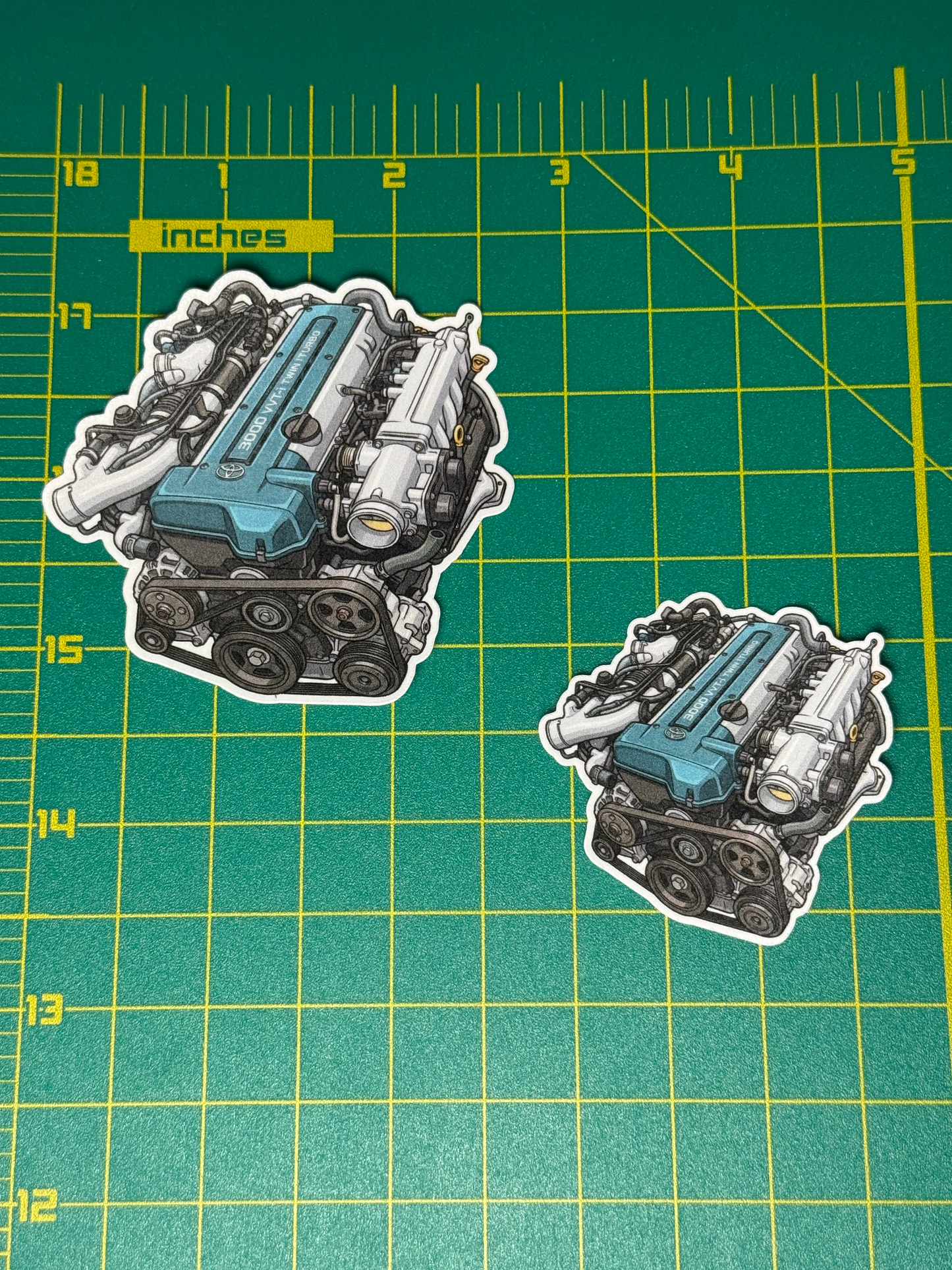 2JZ-GTE Twin Turbo Engine Sticker