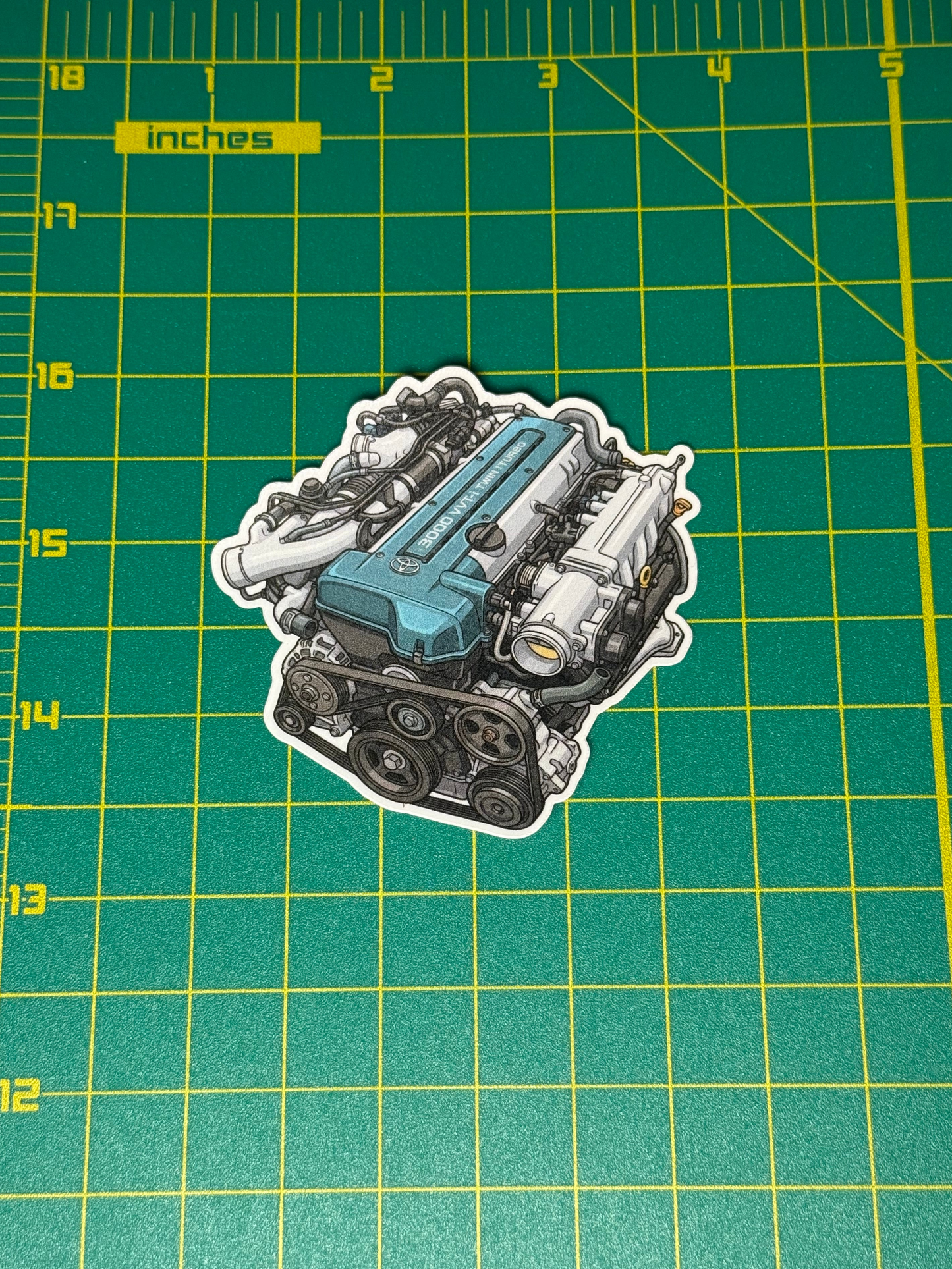 2JZ-GTE Twin Turbo Engine Sticker
