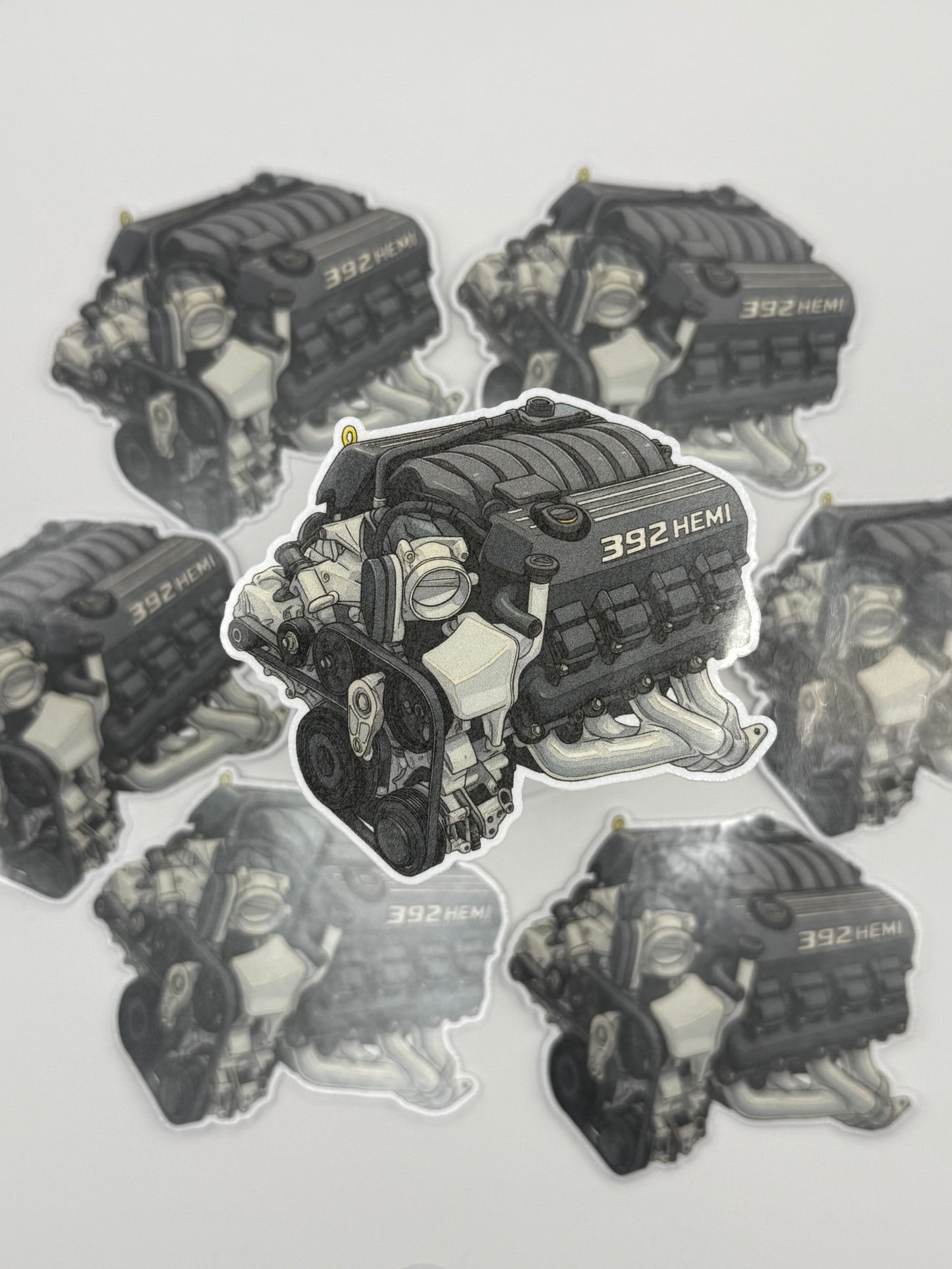 392 HEMI 6.4L V8 Engine Sticker