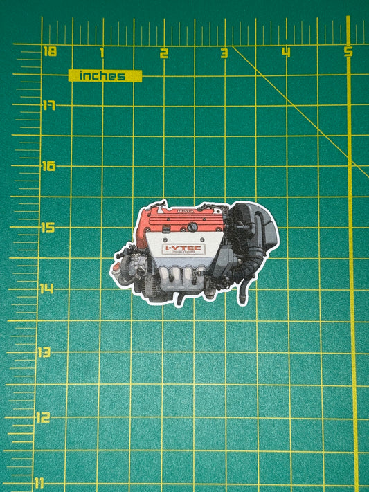 Honda K20A Type R Engine Sticker | Integra DC5 & Civic EP3 Red Top Decal