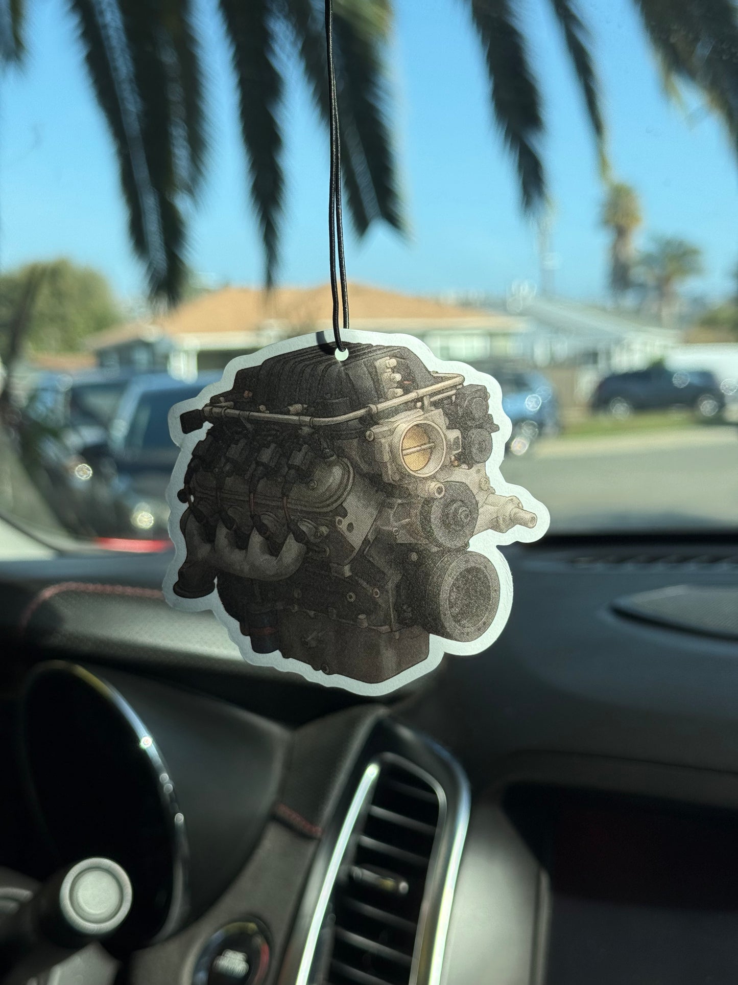 Chevy LSA Supercharged V8 Engine Custom Air Freshener – Forest Rain Scent