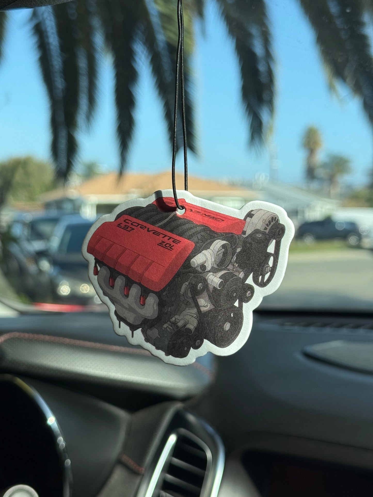 Chevy LS7 7.0L V8 Engine Custom Air Freshener – Black Ice Scent