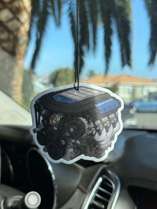Chevy LS9 Supercharged V8 Engine Custom Air Freshener – Ocean Scent