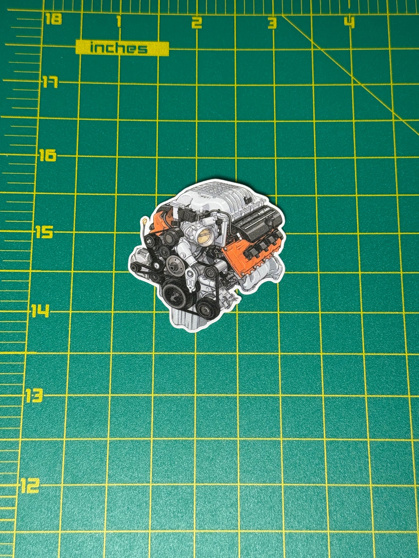 Hellcat 6.2L Supercharged HEMI Engine Sticker