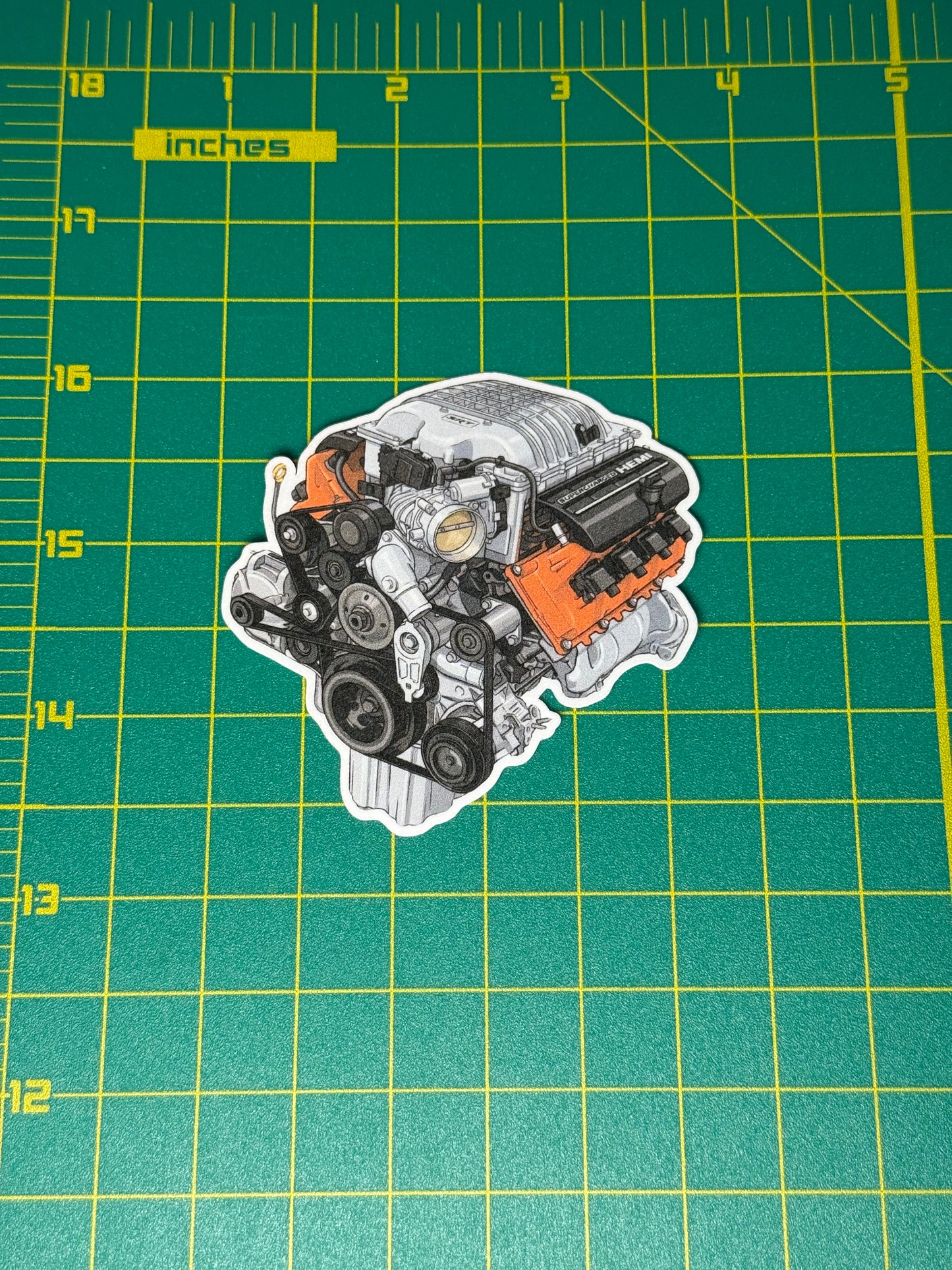 Hellcat 6.2L Supercharged HEMI Engine Sticker