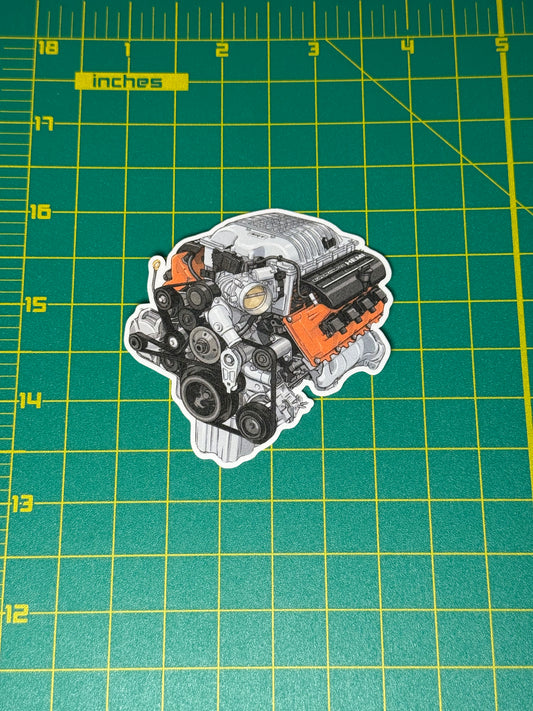 Hellcat 6.2L Supercharged HEMI Engine Sticker