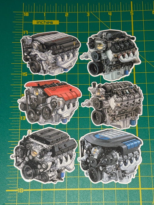 The Ultimate Modern Chevy V8 Sticker Collection (6-Pack)
